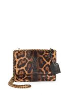 Saint Laurent Small Sunset Flap Leopard Leather Crossbody Bag