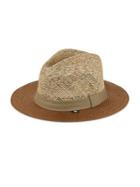Block Headwear Open Weave Braided Straw Sun Hat