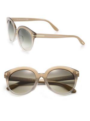 Tom Ford Eyewear Round 54mm Acetate Sunglasses
