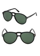 Tom Ford Lennon 57mm Round Sunglasses