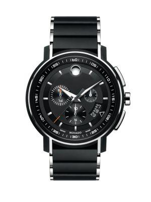 Movado Strato Stainless Steel Bracelet Chronograph Watch