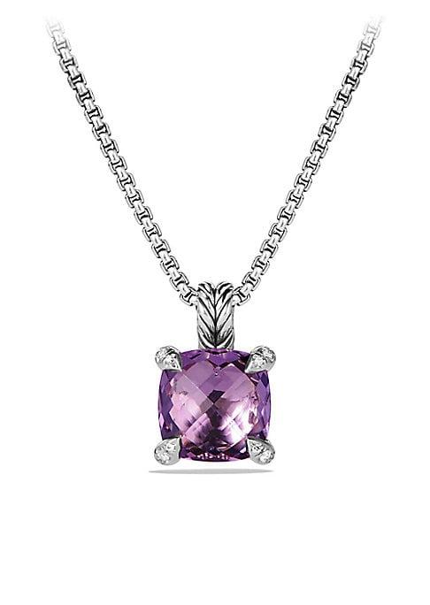 David Yurman Chatelaine? Pendant Necklace With Gemstone & Diamonds