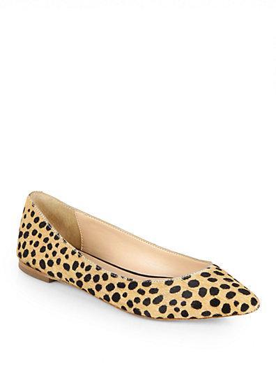 Loeffler Randall Quinnie Cheetah-print Calf Hair Flats