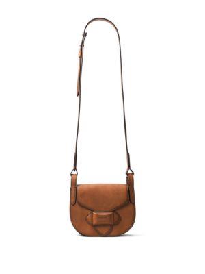 Michael Kors Collection Small Leather Saddle Crossbody Bag