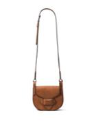Michael Kors Collection Small Leather Saddle Crossbody Bag