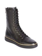 Balmain Leather Lace-up Sneaker Boots