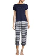 Kate Spade New York T-shirt & Crop Pants Pajama Set