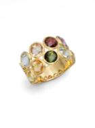 Marco Bicego Jaipur Semi-precious Multi-stone & 18k Yellow Gold Two-row Ring