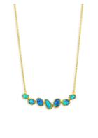 Gurhan Pointelle Hue Opal, 22k Yellow Gold & 24k Yellow Gold Bar Necklace