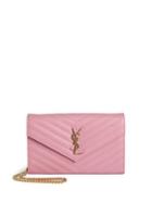 Saint Laurent Monogram Matelasse Leather Chain Wallet