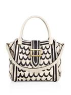 Burberry Medium Printed Leather Buckle Tote