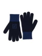 Fendi Fun Logo Wool & Cashmere Gloves