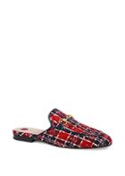 Gucci Princetown Tweed Check Slippers