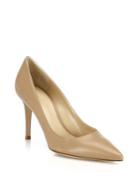 Gianvito Rossi Leather Point Toe Pumps