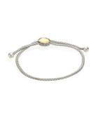 John Hardy Classic Chain Hammered 18k Yellow Gold & Sterling Silver Pull Through Bracelet