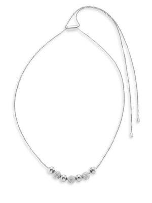 Michael Kors Brilliance Pave Beaded Necklace/silvertone