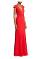 Halston Heritage Ruched Evening Gown