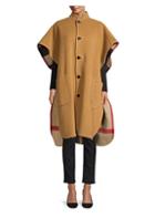 Burberry Woven Wool-blend Check-lined Cape