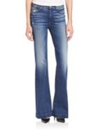 7 For All Mankind Dojo Tailorless Distress Flared Jeans