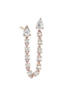 Anita Ko 18k Gold & Diamond Double Pear Loop Earrings