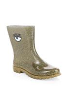 Chiara Ferragni Graphic Glitter Rain Boots