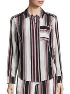 Splendid Splendid Luxe Striped Silk Shirt