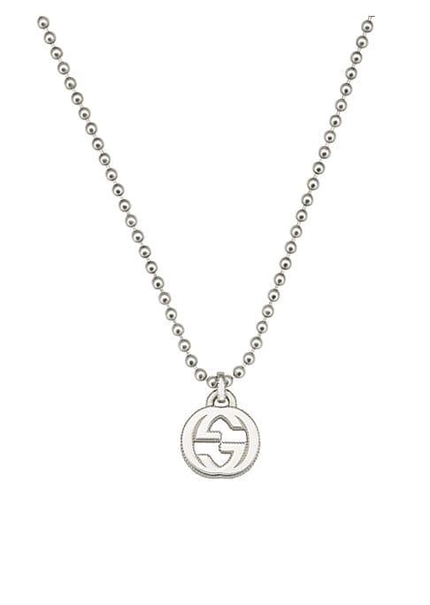 Gucci Interlocking Sterling Silver Necklace