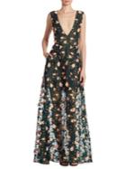Jason Wu Floral Embroidered Silk Gown