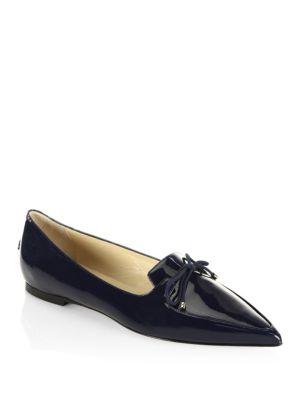 Jimmy Choo Genna Patent Leather Point Toe Flats