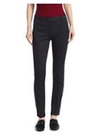Theory Slim-fit Pintuck Ankle-length Pants