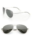 Oliver Peoples Benedict 59mm Polarized Metal Aviator Sunglasses