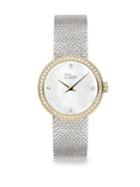 Dior La D De Dior 25mm White & Gold Satine Watch