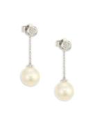Yoko London 12.5mm Pearl & 18k White Gold Drop Earrings