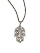 Nina Gilin Diamond Hamsa Pendant Necklace