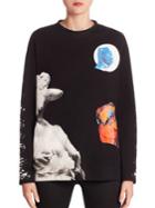 Proenza Schouler Graphic Bonded Cotton Jersey Pullover
