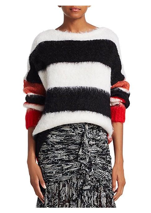 Cinq A Sept Damiana Stripe Mohair-blend Sweater