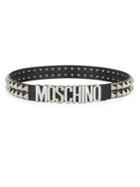 Moschino Studded Logo Belt