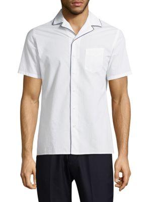 Officine Generale Piped Button-front Shirt