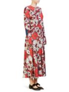 Cedric Charlier Long-sleeve Floral Print Dress