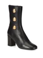Chloe Studded Leather Block Heel Ankle Boots