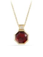 David Yurman Guilin Octagon Pendant Necklace With Garnet And Diamonds In 18k Gold