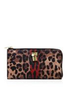 Dolce & Gabbana Leopard-print Leather Continental Zip Wallet