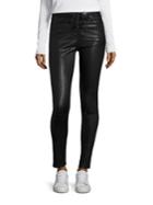 Rag & Bone/jean High-rise Lace Up Leather Skinny Jeans