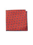 Canali Embroidered Silk Pocket Square