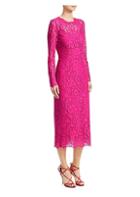 Dolce & Gabbana Long Sleeve Lace Midi Dress