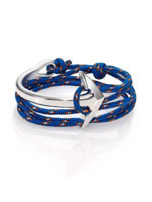 Miansai Half Anchor Cuff Rope Bracelet/silvertone