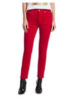 Re/done High-rise Velvet Ankle Crop Skinny Jeans