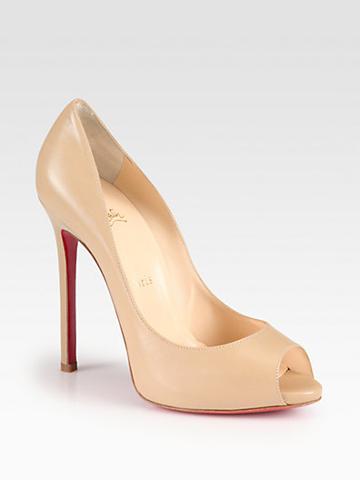 Christian Louboutin Flo Leather Platform Pumps