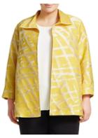 Caroline Rose Citrus Jacquard A-line Jacket