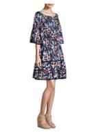 Milly Hibiscus Print Fit-&-flare Dress